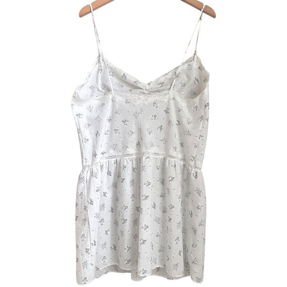 Vtg Vanity Fair Women L Chemise Ditsy Floral Cottagecore Lace Feminine Prairie - Picture 3 of 8